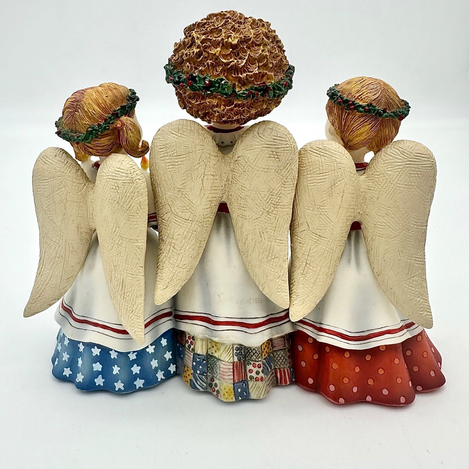 Vtg Choir of Angels 1st ed Figurine Lang & Wise Sherry Buck Baldwin Christmas