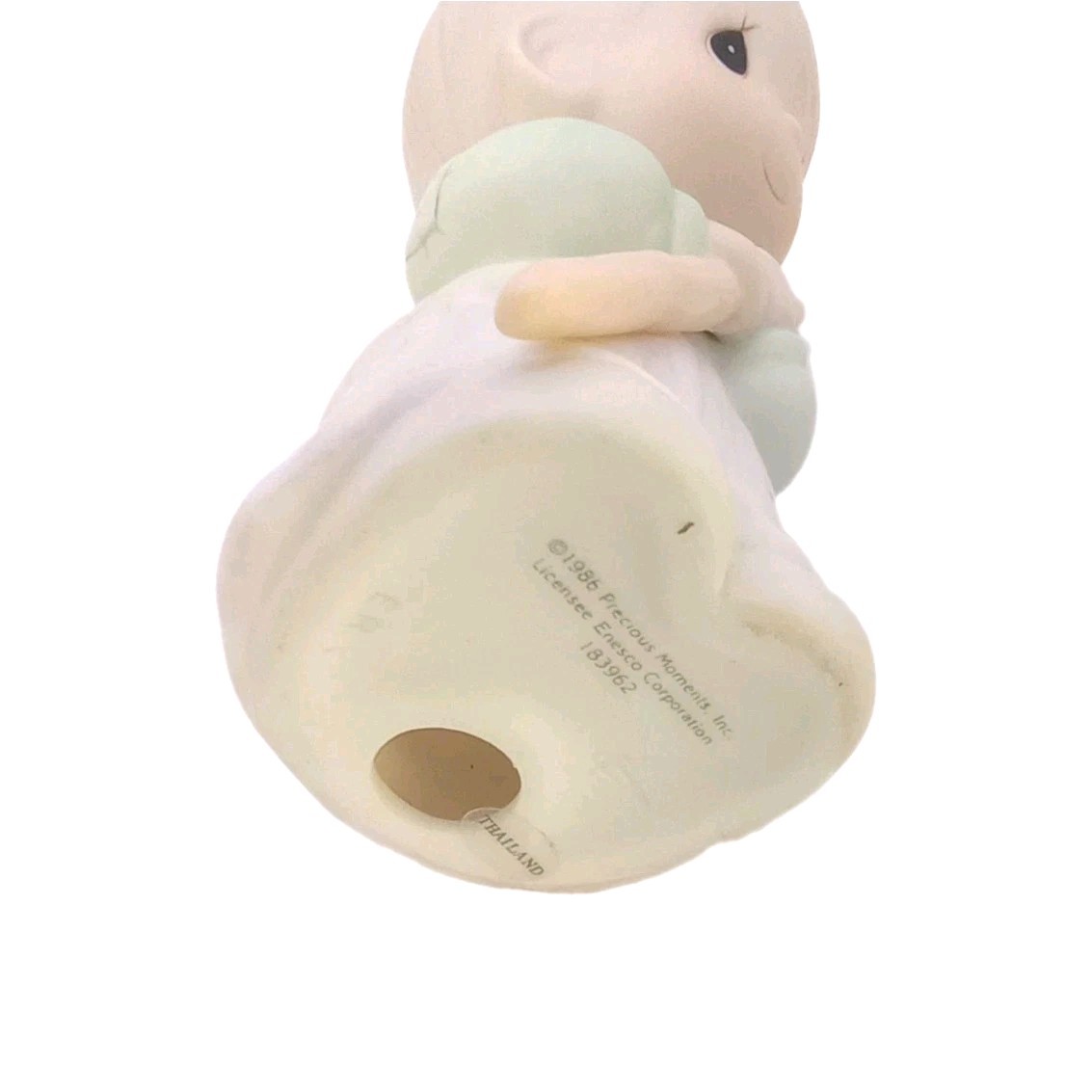 Vintage Precious Moments Nativity Shepherd With Staff And 2 White Lambs 183962
