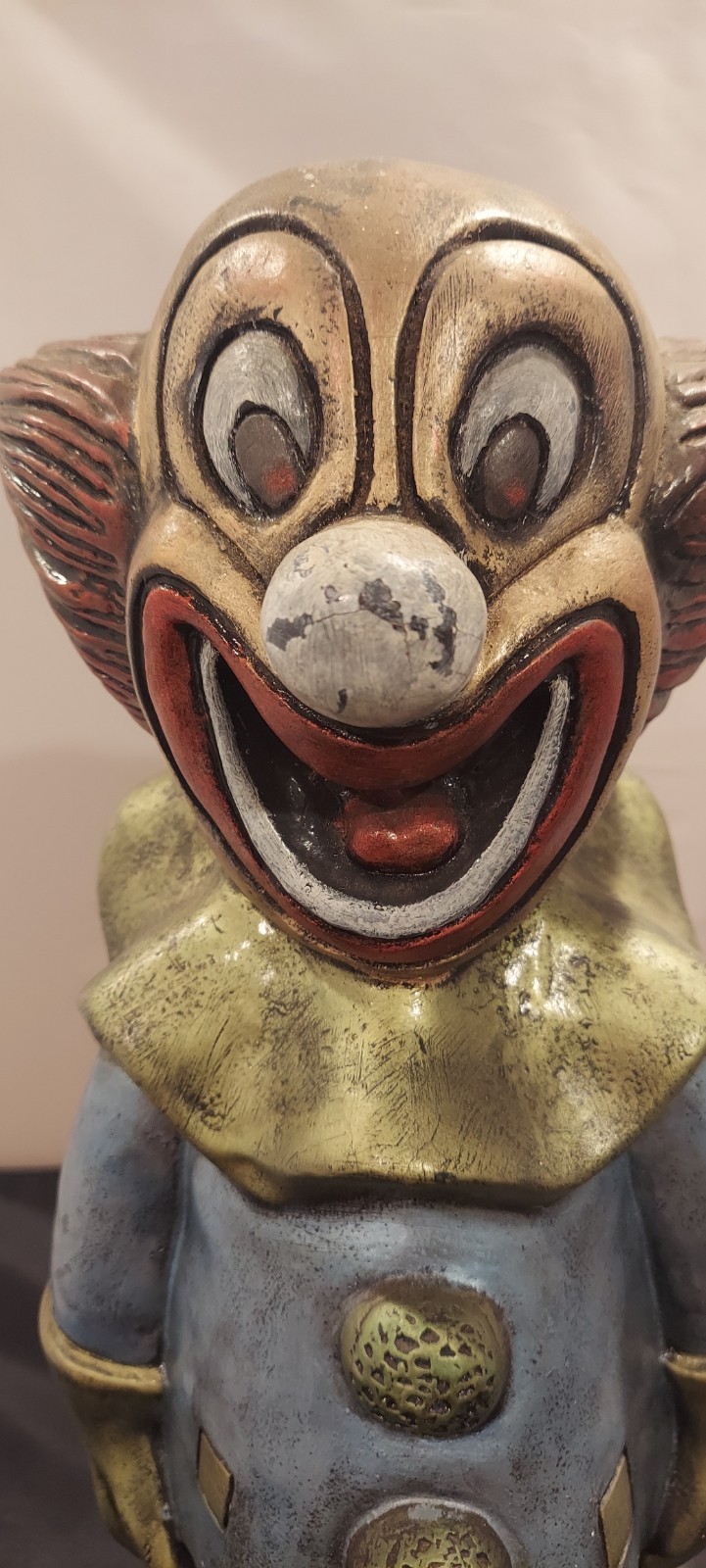 Vintage Bozo The Clown Chalkware Statue