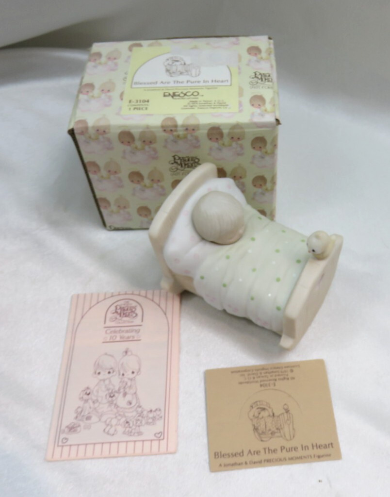 ENESCO Precious Moments Figurine Blessed are the Pure in Heart J&D Vintage 1979