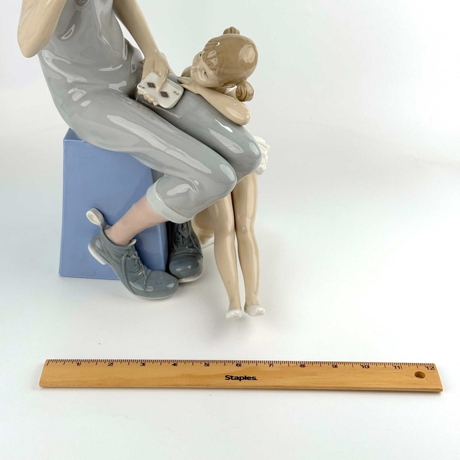 Retired Lladro #4605 “Magic” Clown with Cards & Ballerina 16″ tall RARE