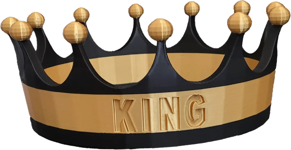 Black & Gold King Crown/Shelf Decor/Gifts For Him/Teens/Men/Gifts For Dads