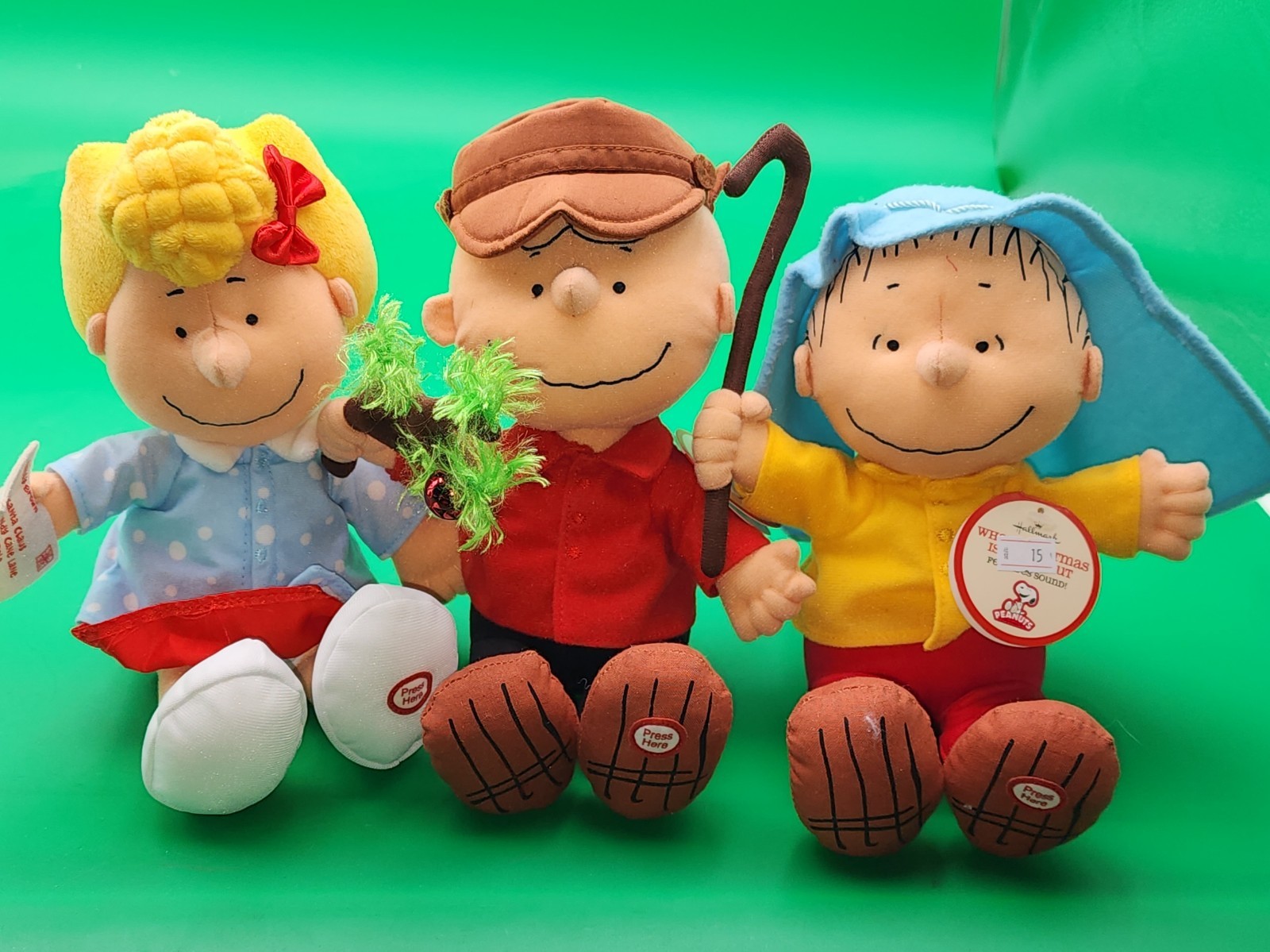 Set of 3 Peanuts Shepherd What Christmas Is All About Plush Hallmark *READ*