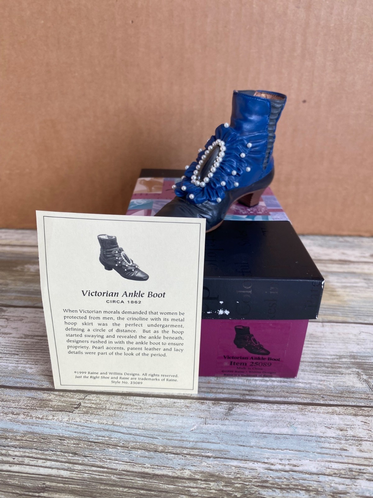 Lot of 9 Just the Right Shoe by Raine Mini Shoes Ankle Boot Courtly Riches w/Box