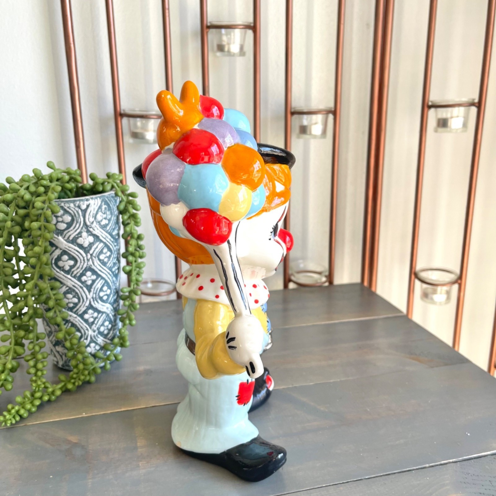 Vintage 70s Atlantic Mold Ceramic Hobo Clown Circus Boy Figurine Collectible