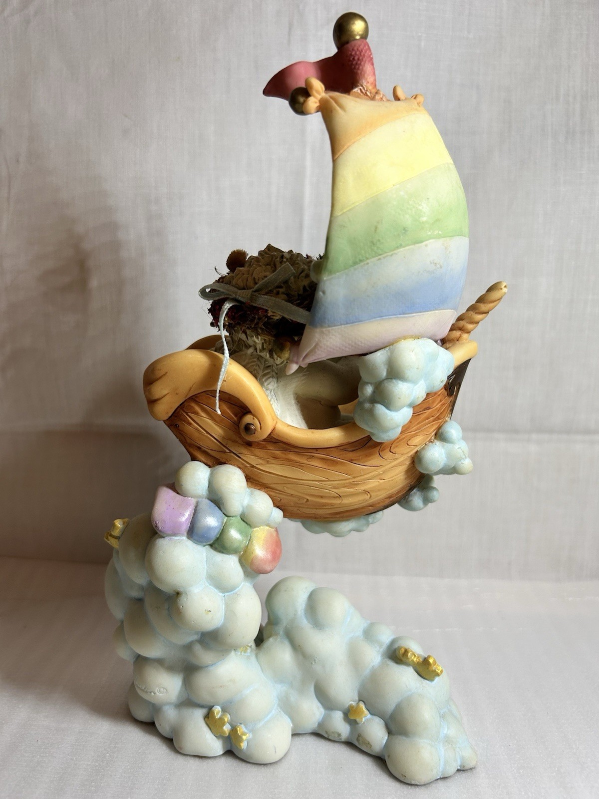 Dreamsicles Smooth Sailing Limited Edition Angel Figurine Signed 2000 10in