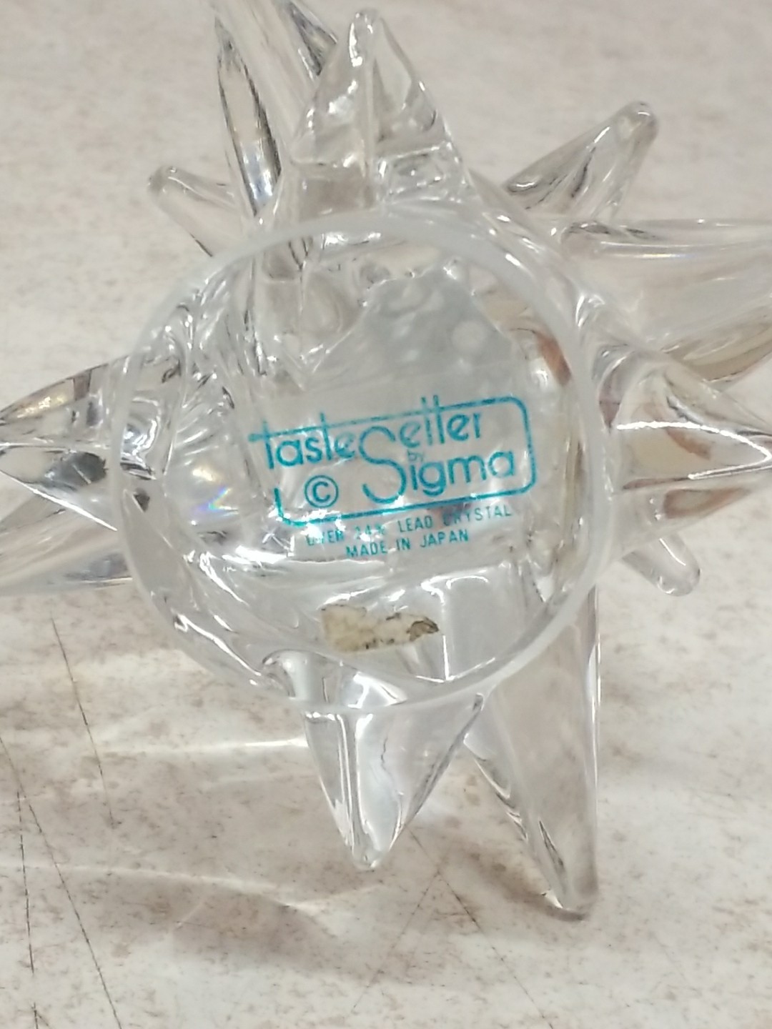 Vtg 6” Taste Seller Sigma Over 24% Lead Crystal MCM Christmas Tree Figurine