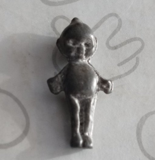 Die Cast Metal Mini Kewpie Doll One Inch Tall Vintage