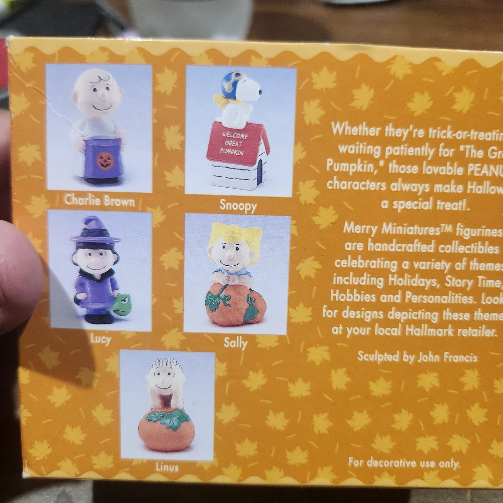 Hallmark Merry Miniatures Peanuts, Pumpkin Patch 1996 NEW in Box 5 Figurines