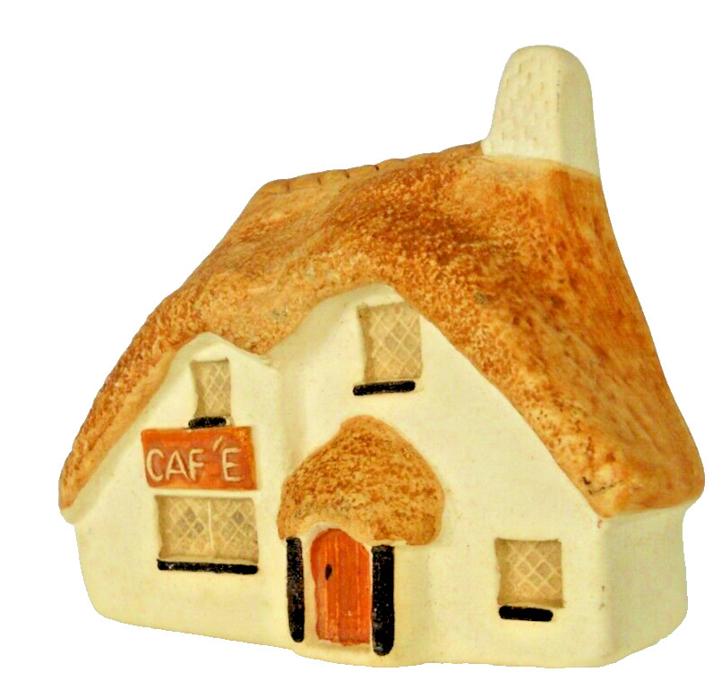 Philip Laureston Thatched Roof “Café” Ceramic Handcrafted Miniature Building VTG