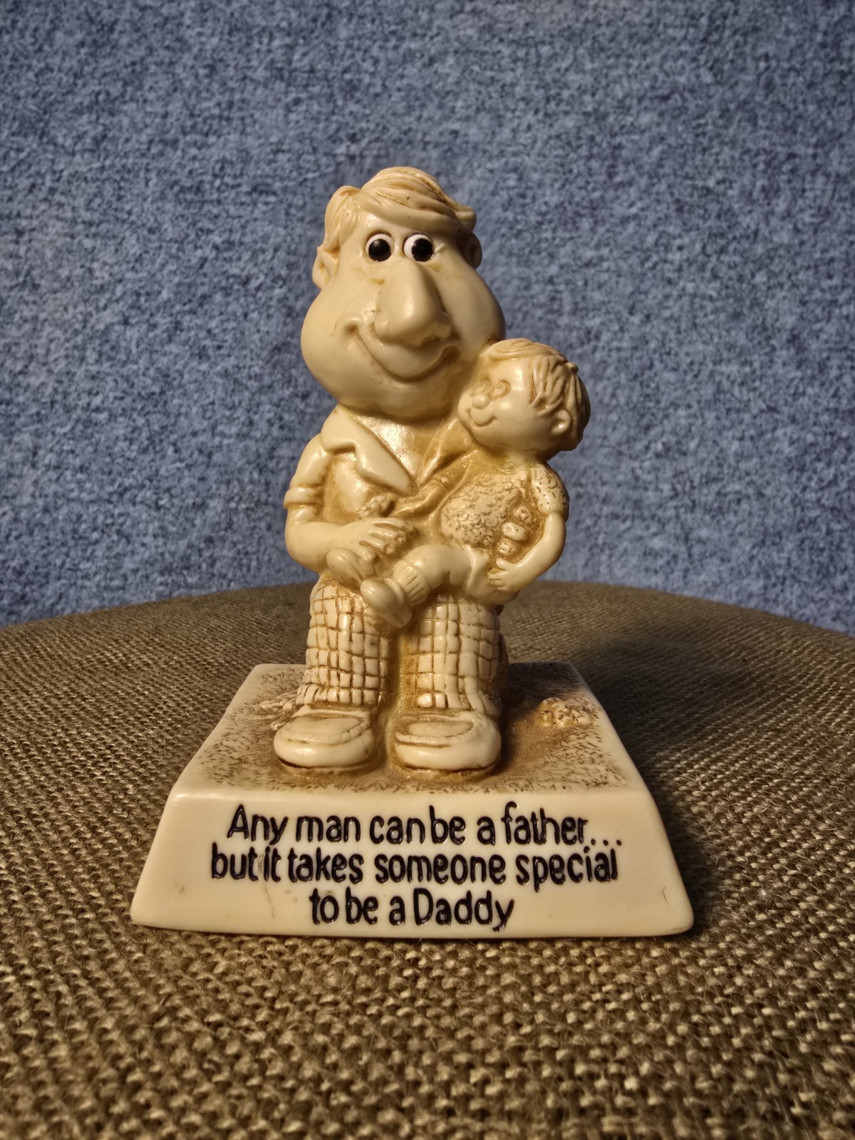 VTG Russ Berrie & Co. #713 Father Holding A Child “ Any Man Can Be A Father