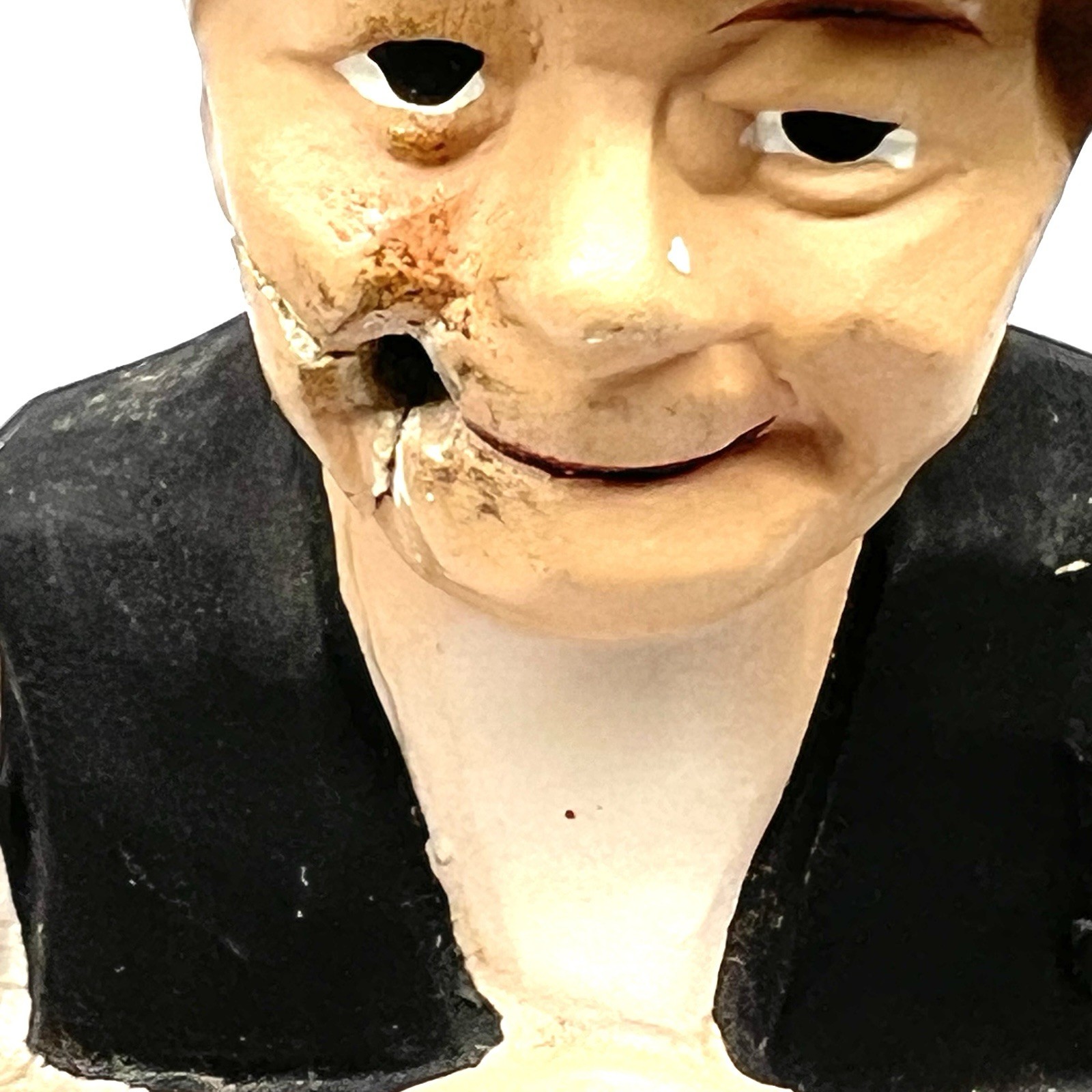Vintage Decorama Old Pap Needs A Smoke! Chalware Figurine 6” Tall