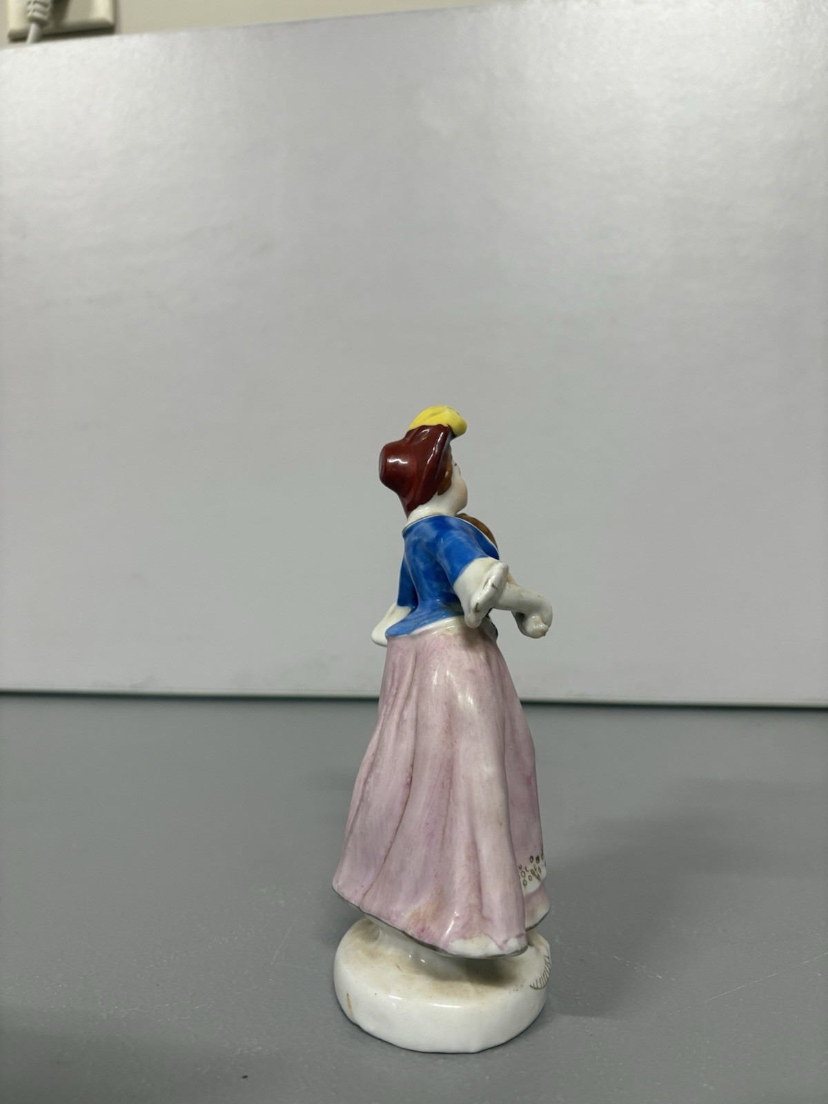 Colonial Era or Victorian Porcelain Figurine Vintage 6 1/2 inches tall