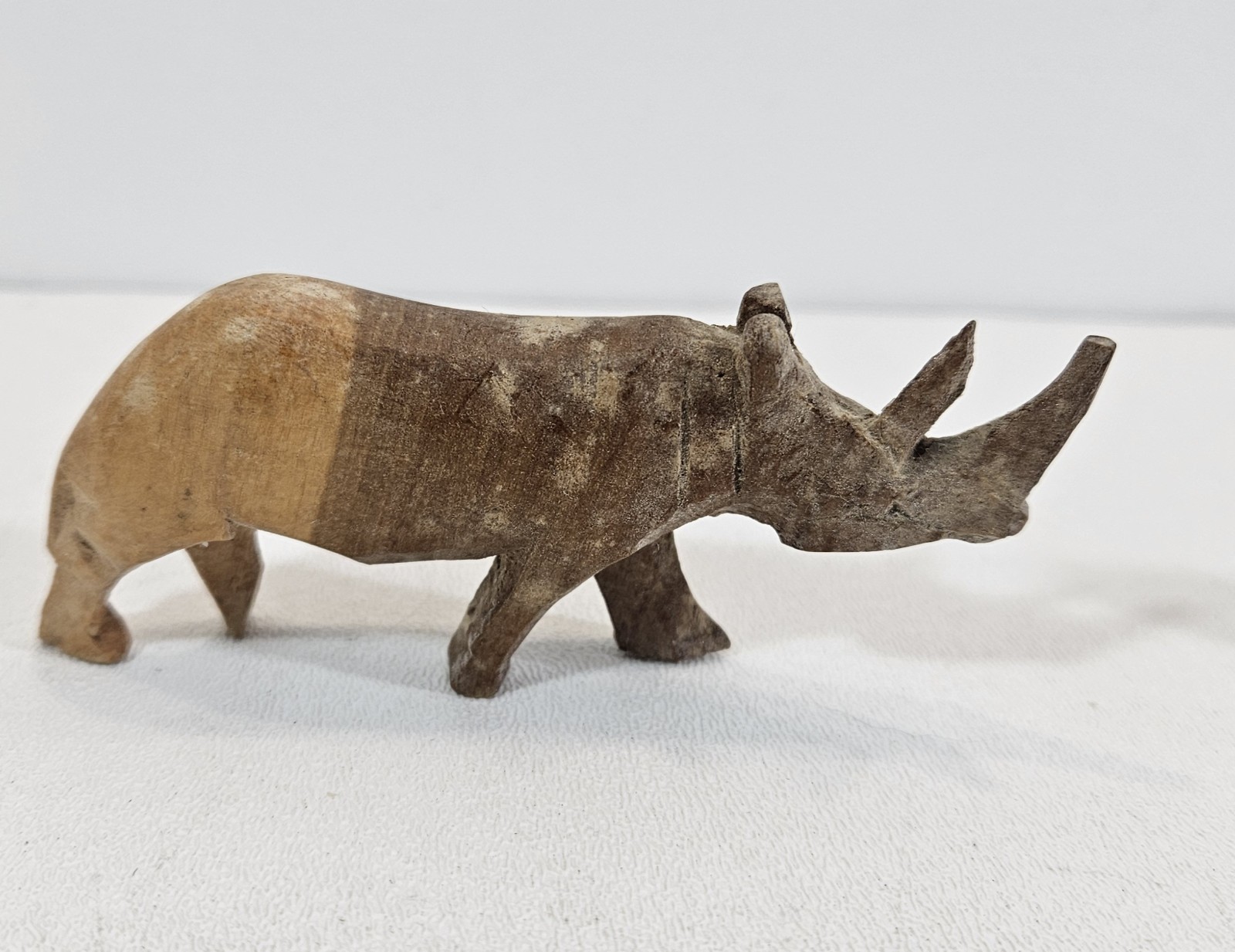 Vintage Hand Carved Wooden African Figurines Safari Animal LOT Of 4 SMALL 3 Inch