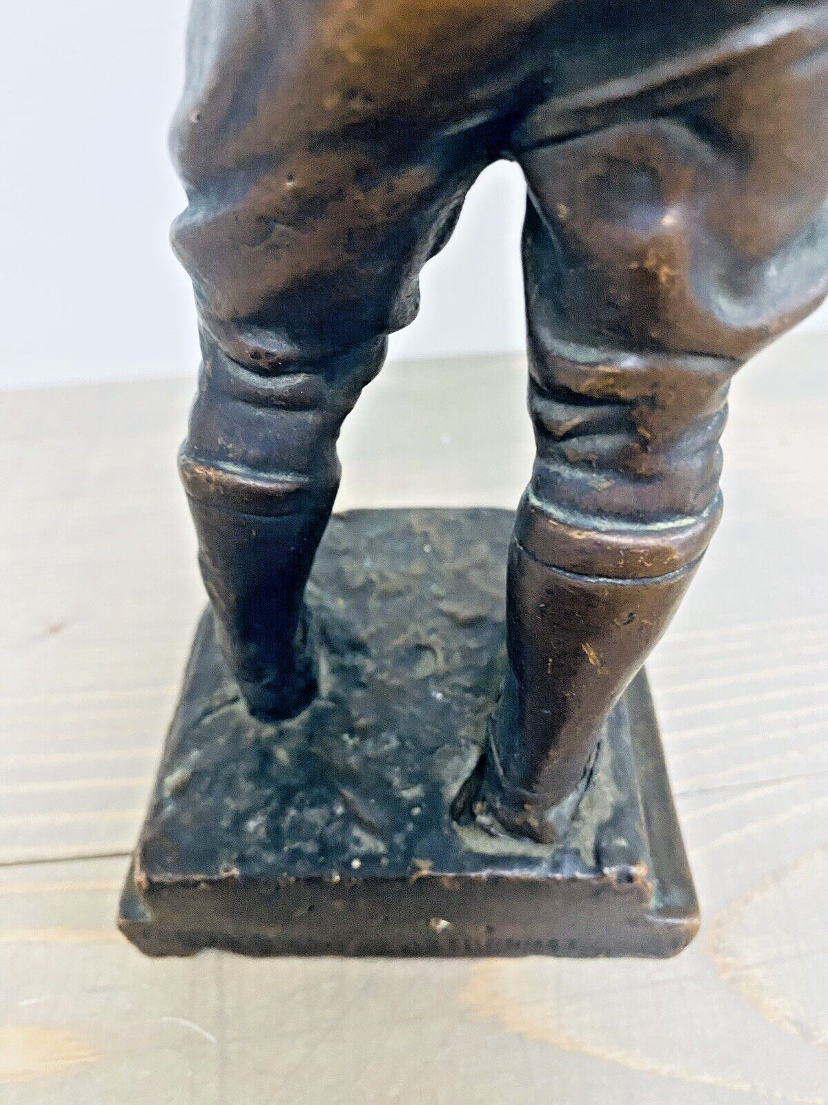 Vintage K.B.W. Bronze Clad Spanish-American Army Soldier Statue Antique Bookend