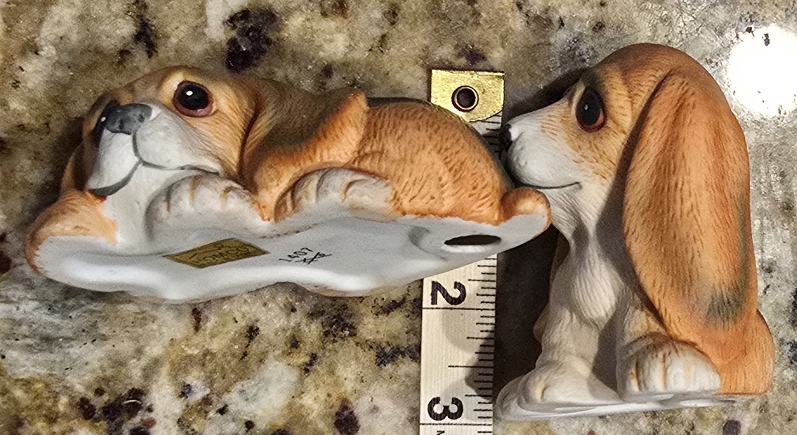 3″ Dogs Home Interiors Homco 1407 Bassett Hound Puppy Dog Figurines Set of 3