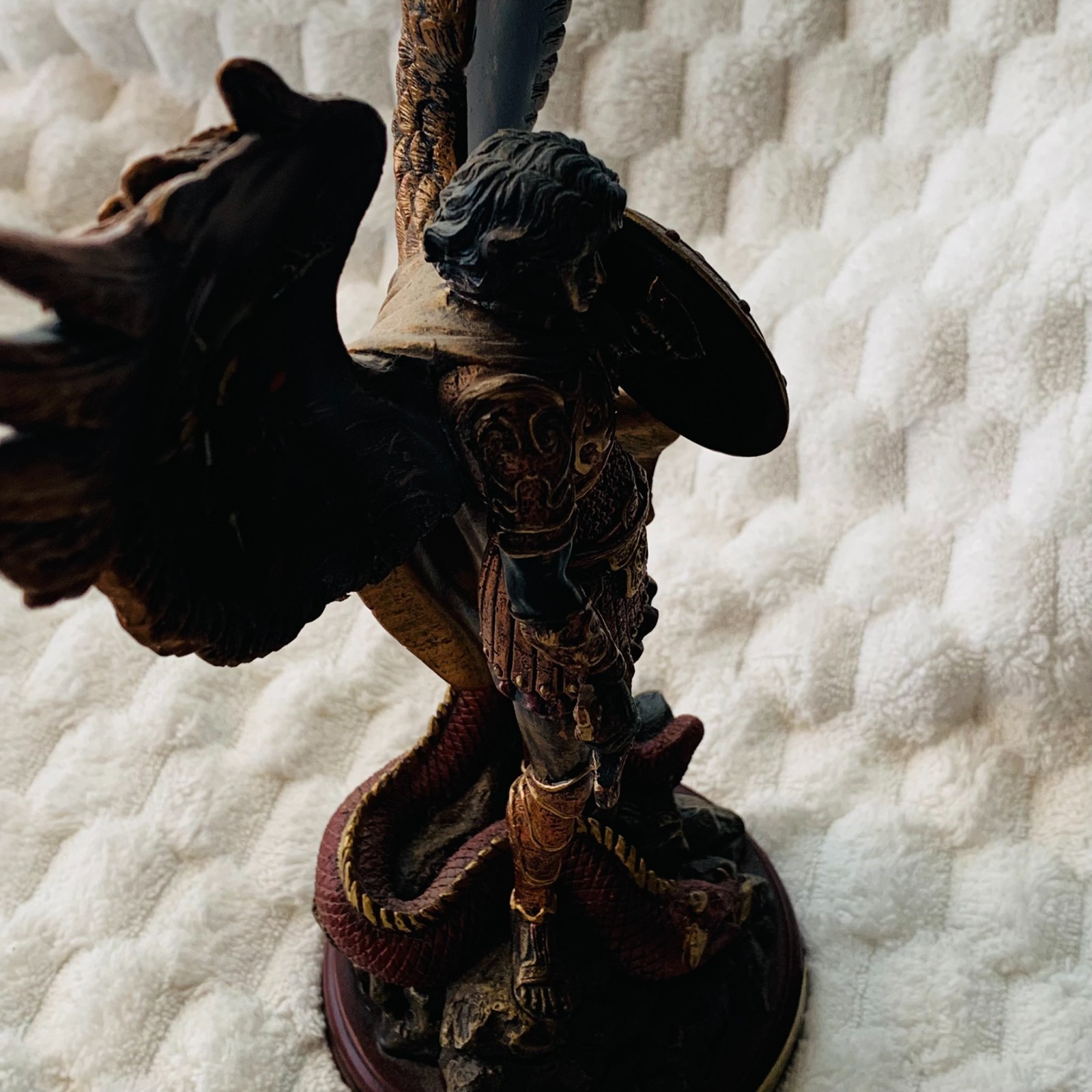Bradford Exchange St Michael Triumphant Warrior Archangel Bronze Figure