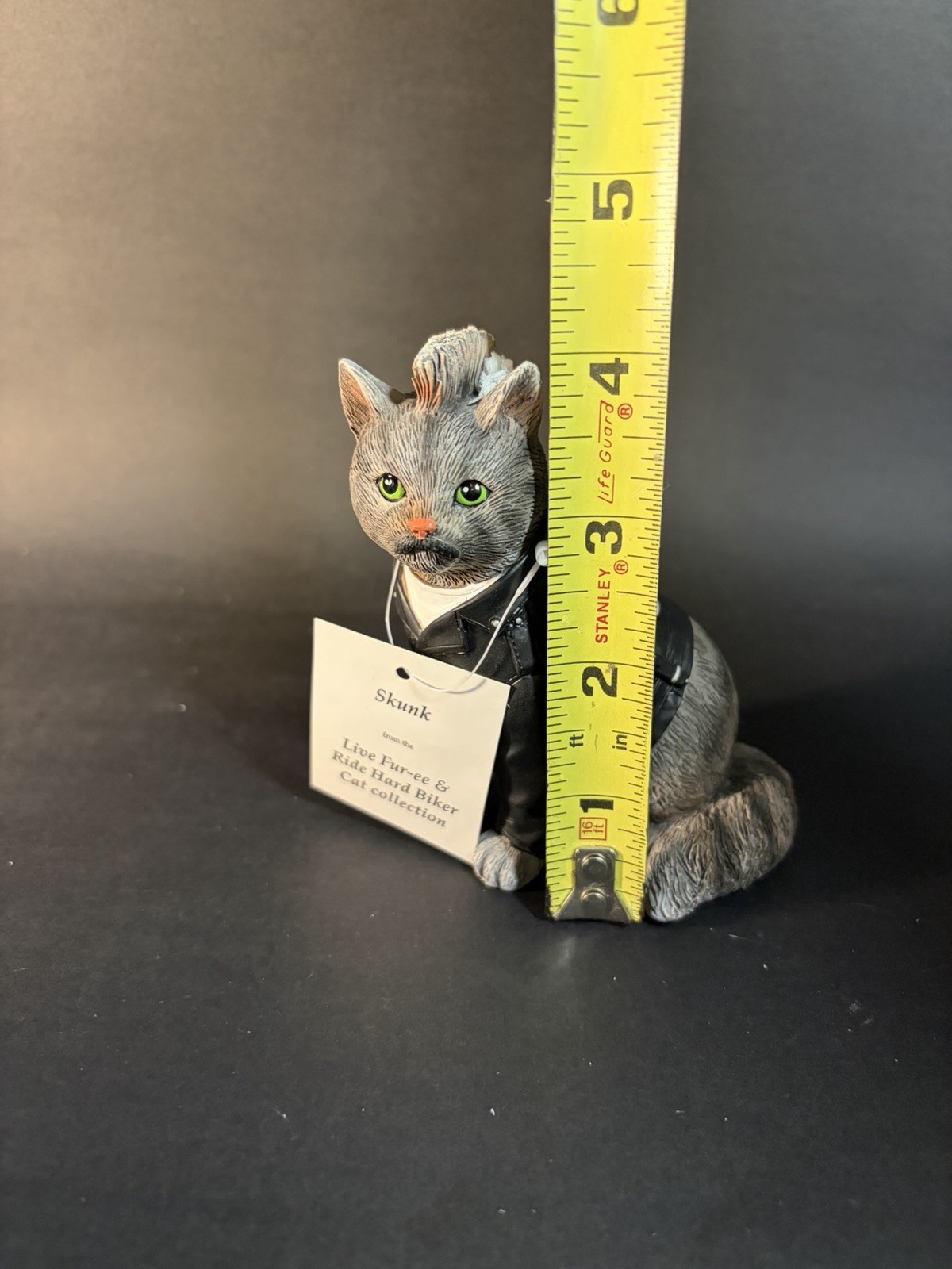Hamilton Collection Live Fur-ee Ride Hard Biker Cat Collection “Skunk”