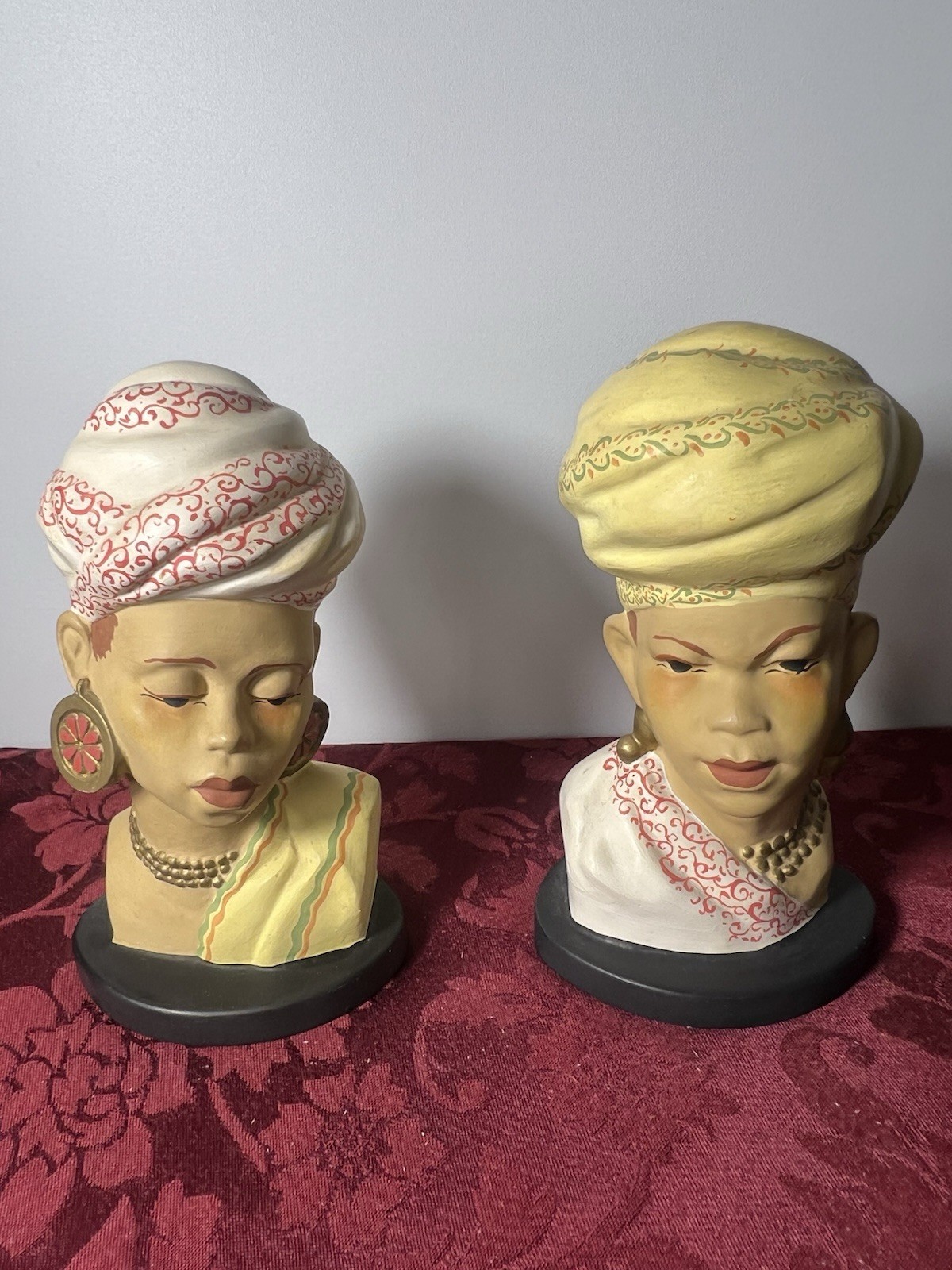 Chalkware Mooress Figurines. Great Condition. No Chips. 1960’s. Good Condition.