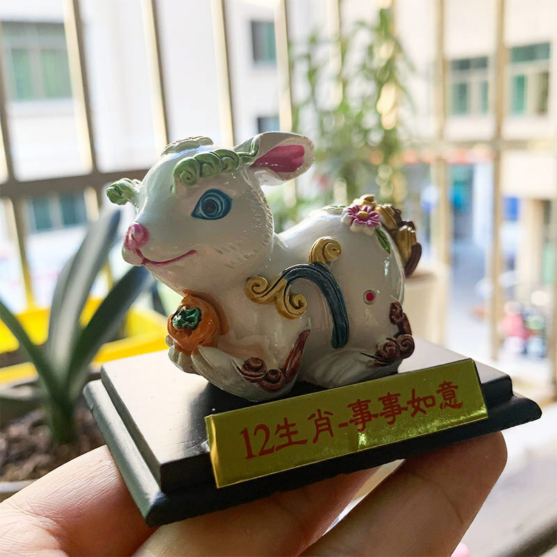 12 Chinese Zodiac Resin Craft Home Office Handcrafts Figure Feng Shui Decoration