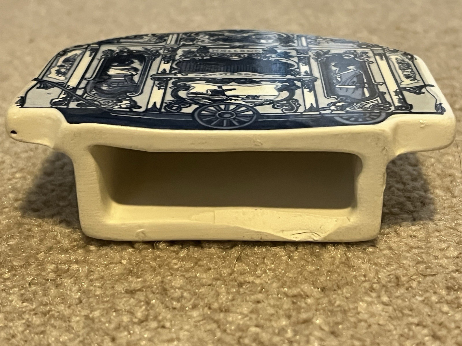 Vintage RARE VINTAGE ROYAL DELFT BLUE & WHITE “OLD DUTCH STREETORGANS”