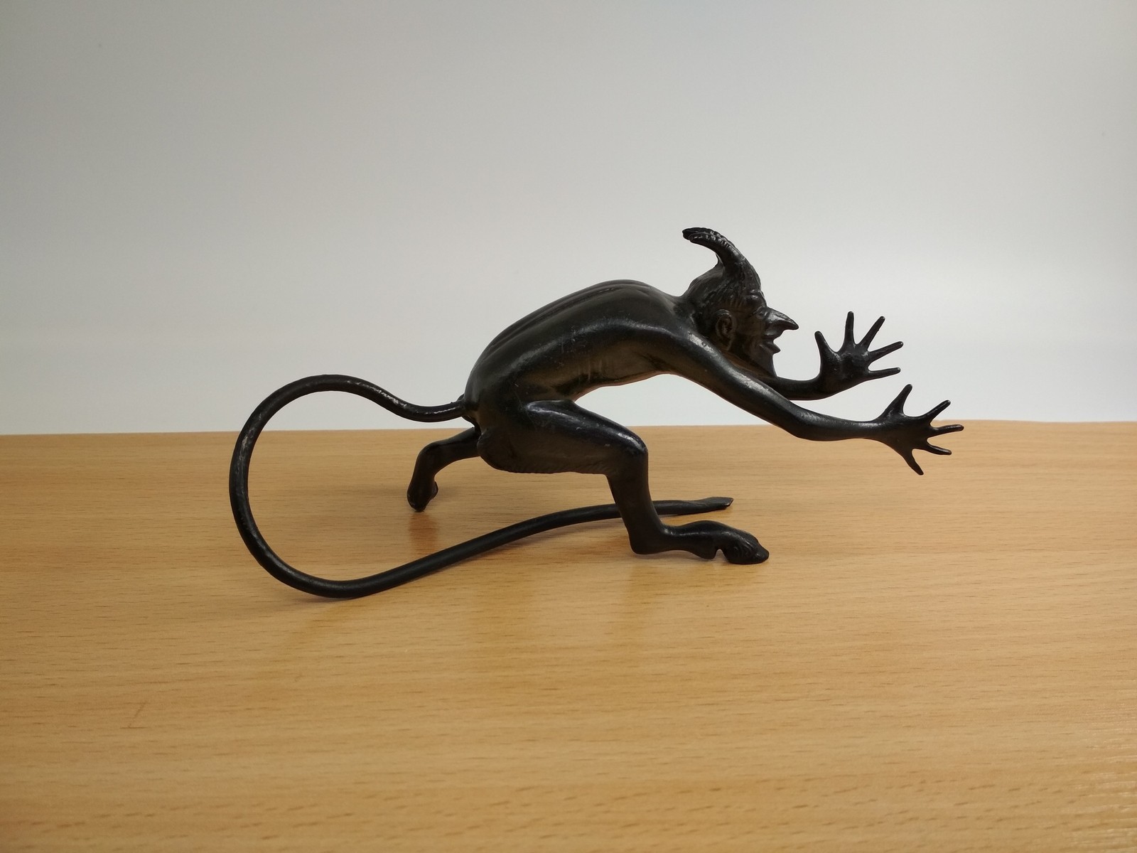 Soviet Russian Kasli Cast Iron Metal Mephistopheles Devil Figurine 6.49″, *170