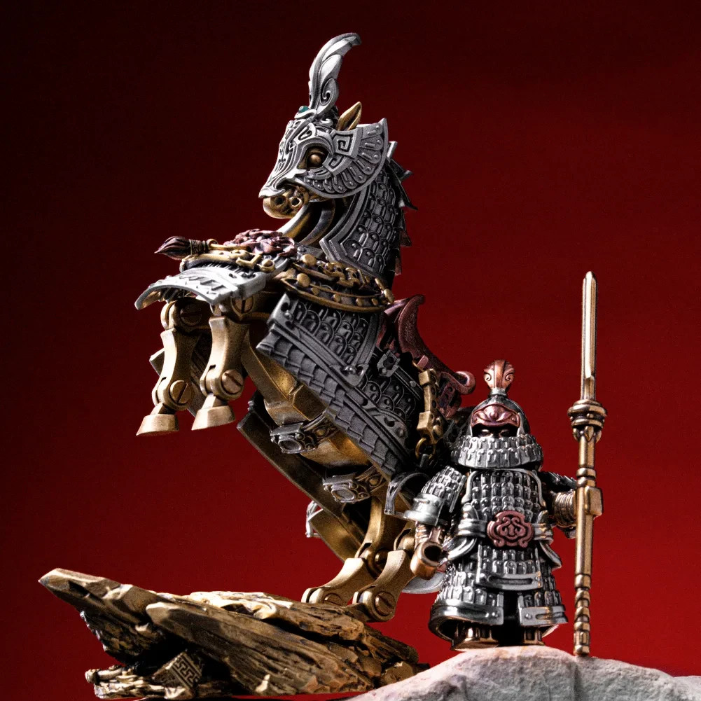 Heroic Steed Metal Figurine, Detachable Horse Sculpture, Gifts for Men