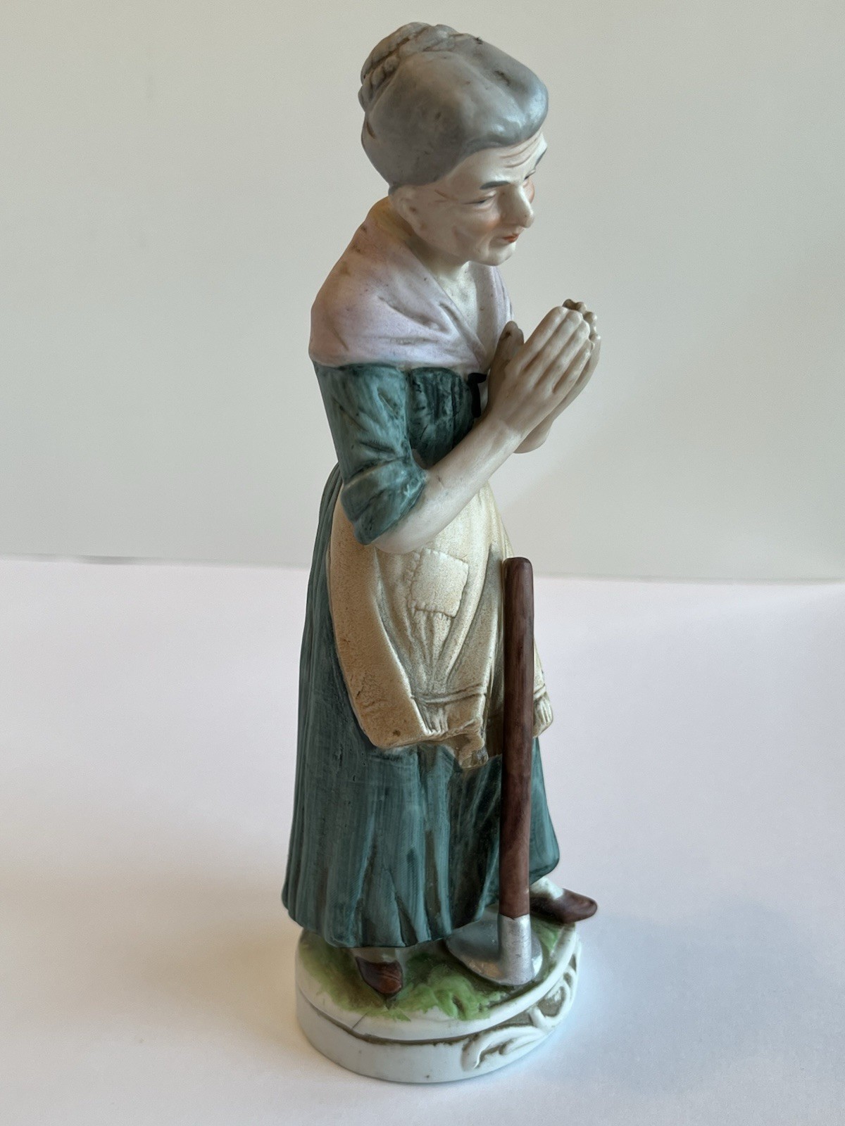 Vintage Homco #3110 Old Man & Woman Farmers Pray Porcelain 8″ Figurines