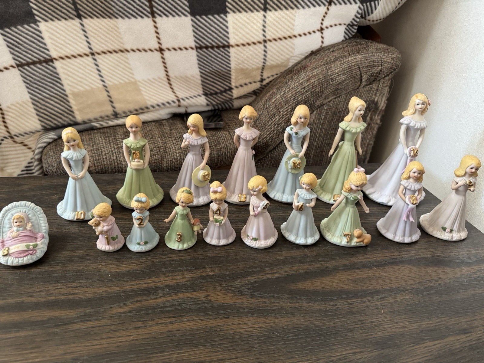 ALL BLONDE Hallmark Enesco Porcelain Birthday Collectibles, Baby Thru 16 Years
