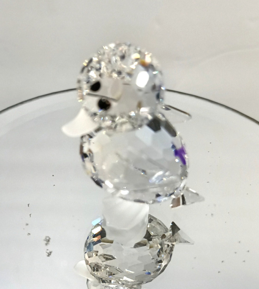 Swarovski Crystal Figurine Mini Standing Duck Signed by Designer- Original Box