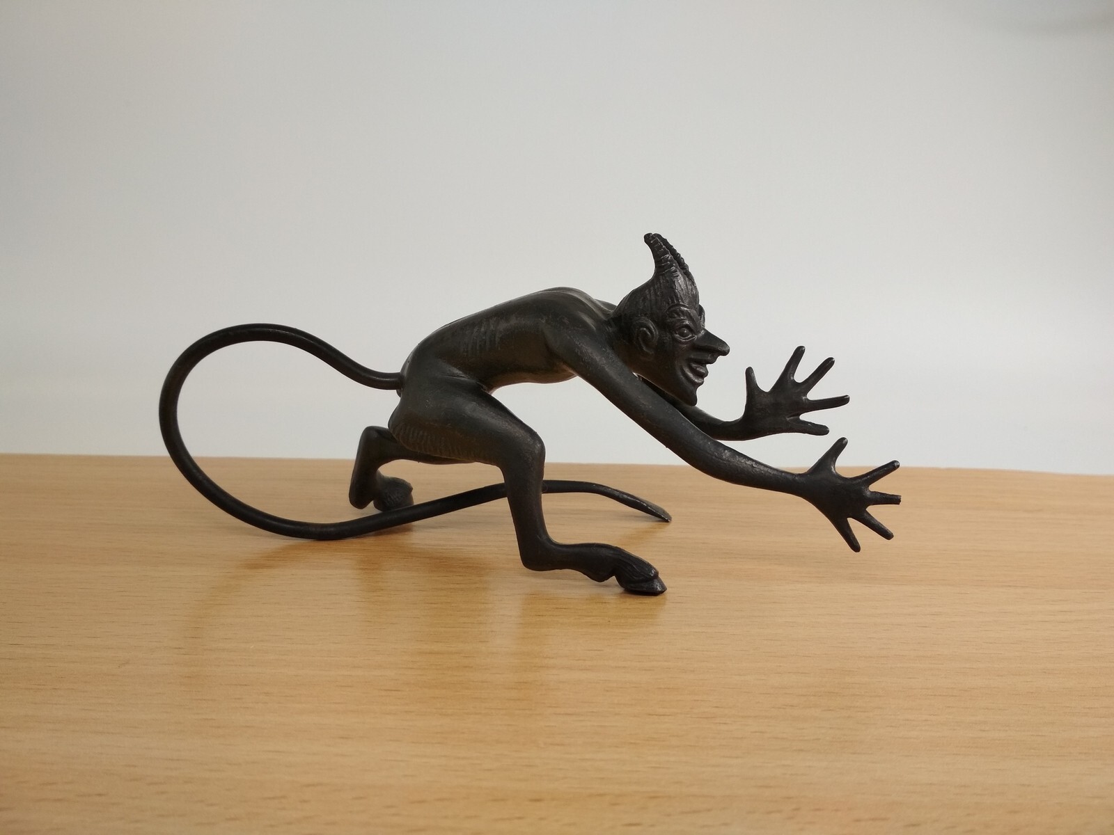 Soviet Russian Kasli Cast Iron Metal Mephistopheles Devil Figurine, *156