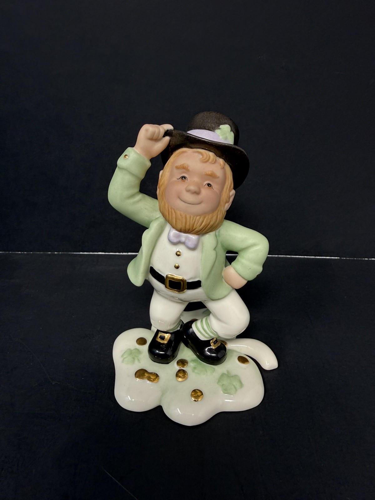 Lenox Leprechaun Figurine “ A Lucky Jig” Shamrock Porcelain St. Patrick’s Day