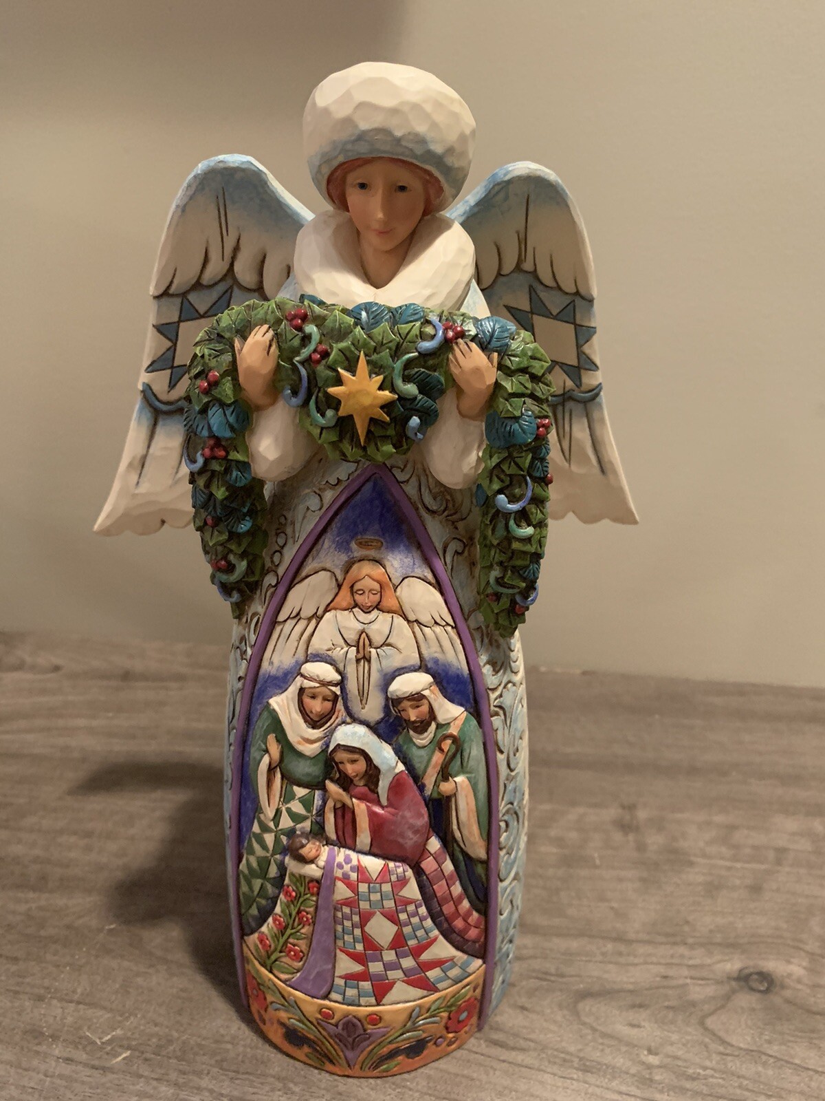 Jim Shore “Night Divine” 11” Winter Angel Nativity Scene Christmas Heartwood