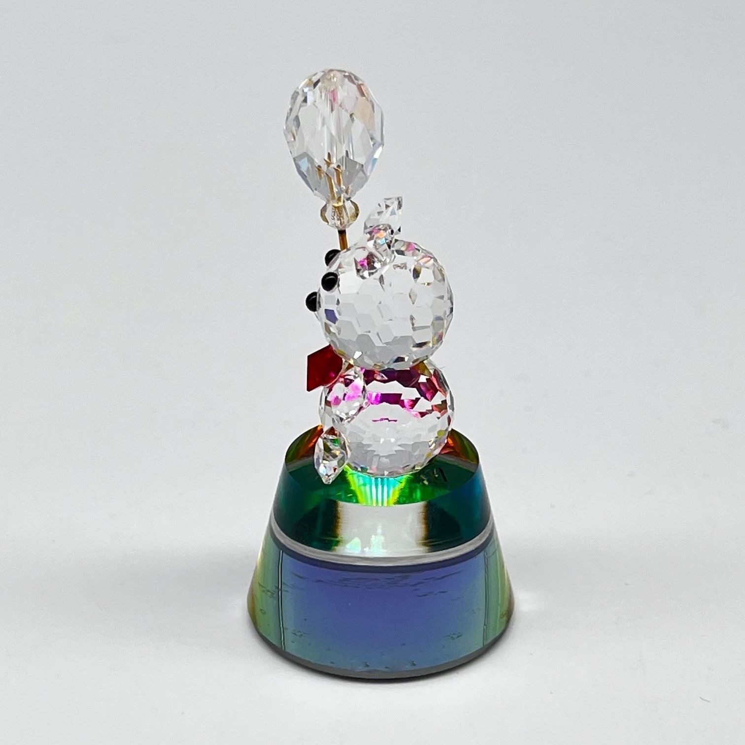 Adorable Crystal Bear “Sending You Love” Figurine Faceted Balloon And Heart