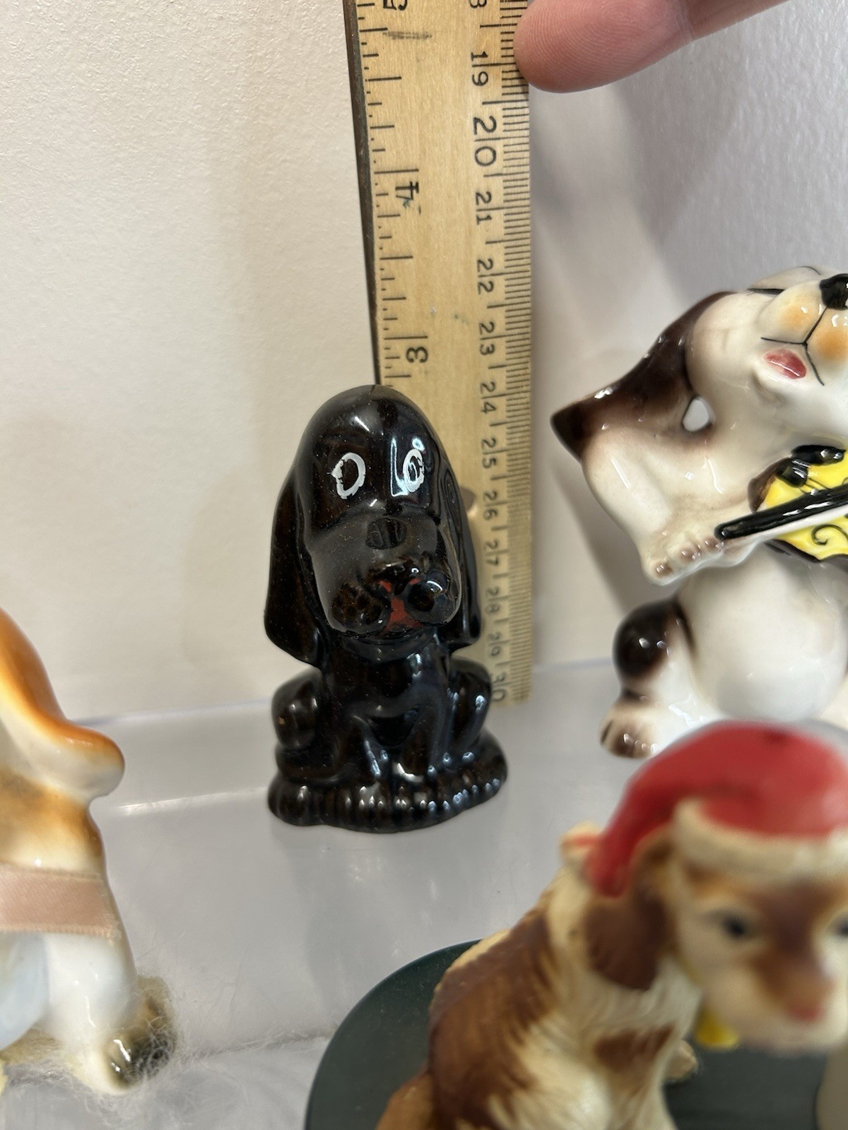 Lot Of 4 Vintage Dogs Figurines Japan And Hong Kong None Are Perfect But Good