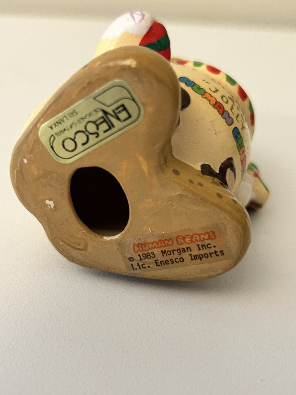 HUMAN BEANS “Grandpas are Jolly”Christmas Ornament Ceramic Figurine Enesco