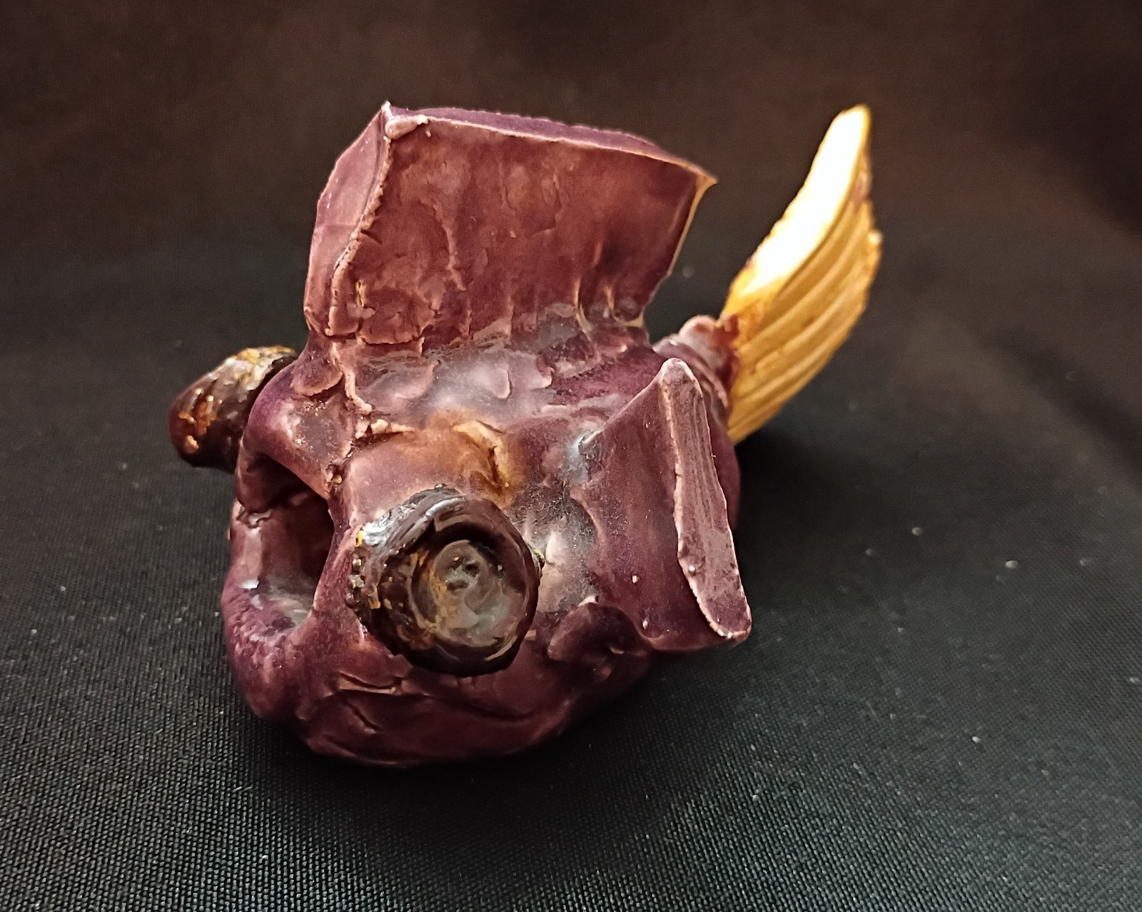 Handmade Pottery Figurine – ‘Somebody Luv Me’ Bulging Eyed Fish – Adopt ME!!