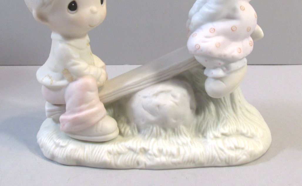 1977 Precious Moments “Love Lifted Me” Children on SeeSaw Figurine – E-1375/A