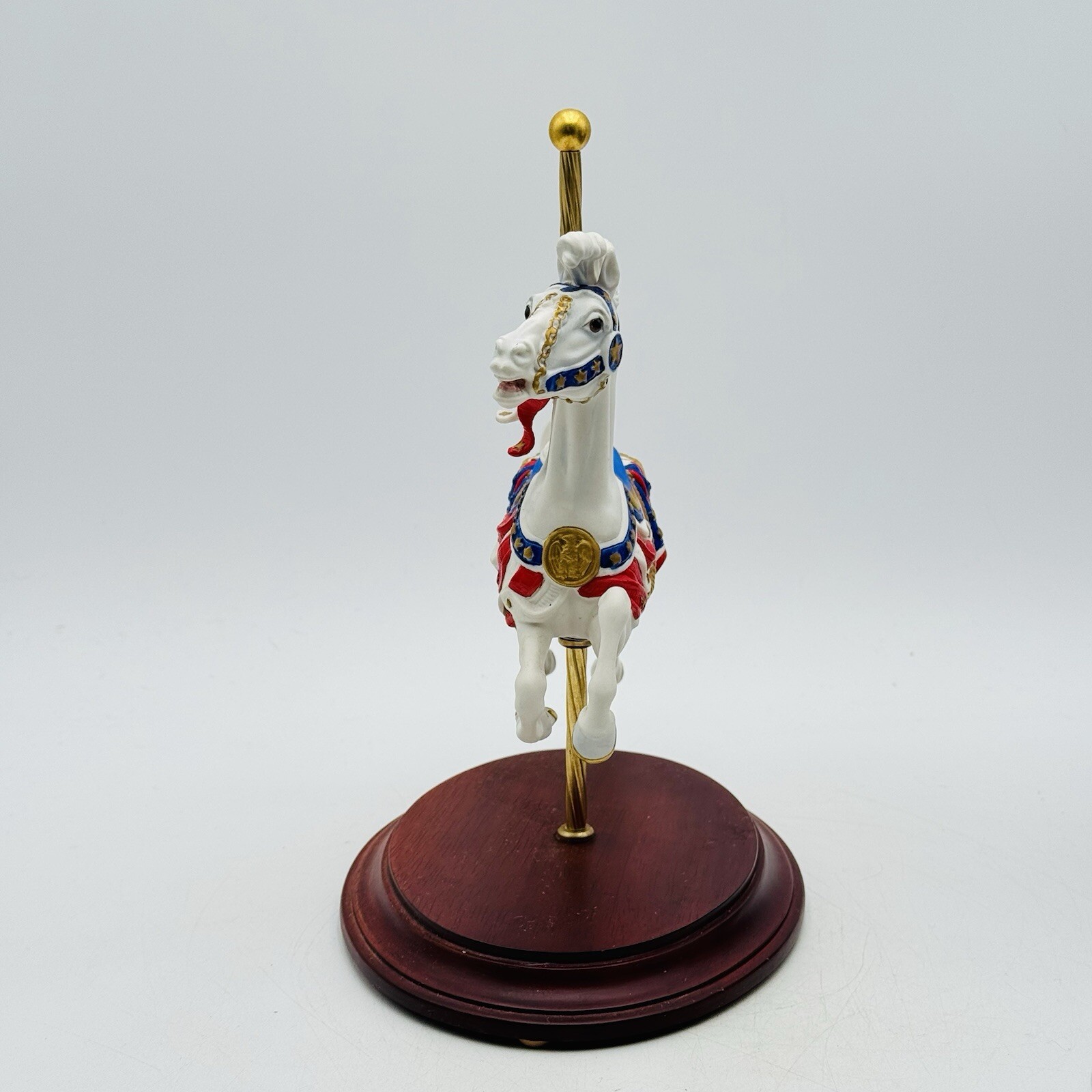 Franklin Mint American Glory Patriotic Carousel Horse Patriotic Independence Day
