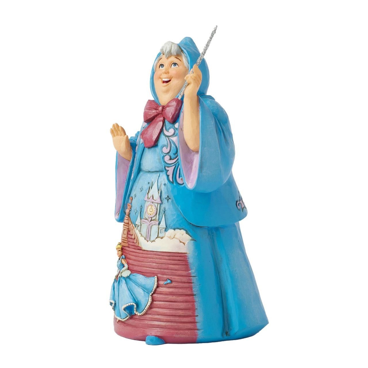 Jim Shore Disney Traditions Fairy Godmother W Wand in Blue Robe Figurine 6016898