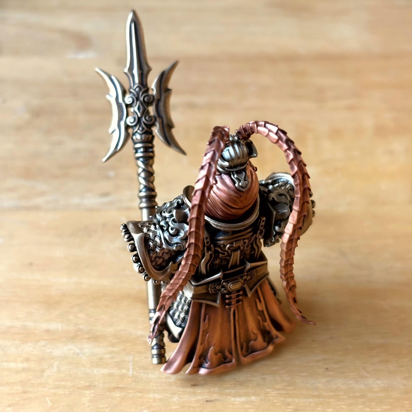 Brass Lü Bu Figurine Three Kingdoms General Magnetic Assembly