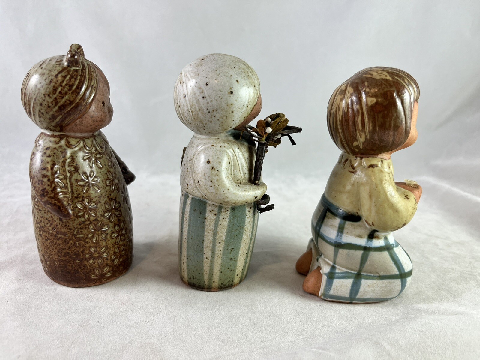 Fitz & Floyd Stoneware Figurines Mixed Lot of 3 Vintage 1970s 1980s