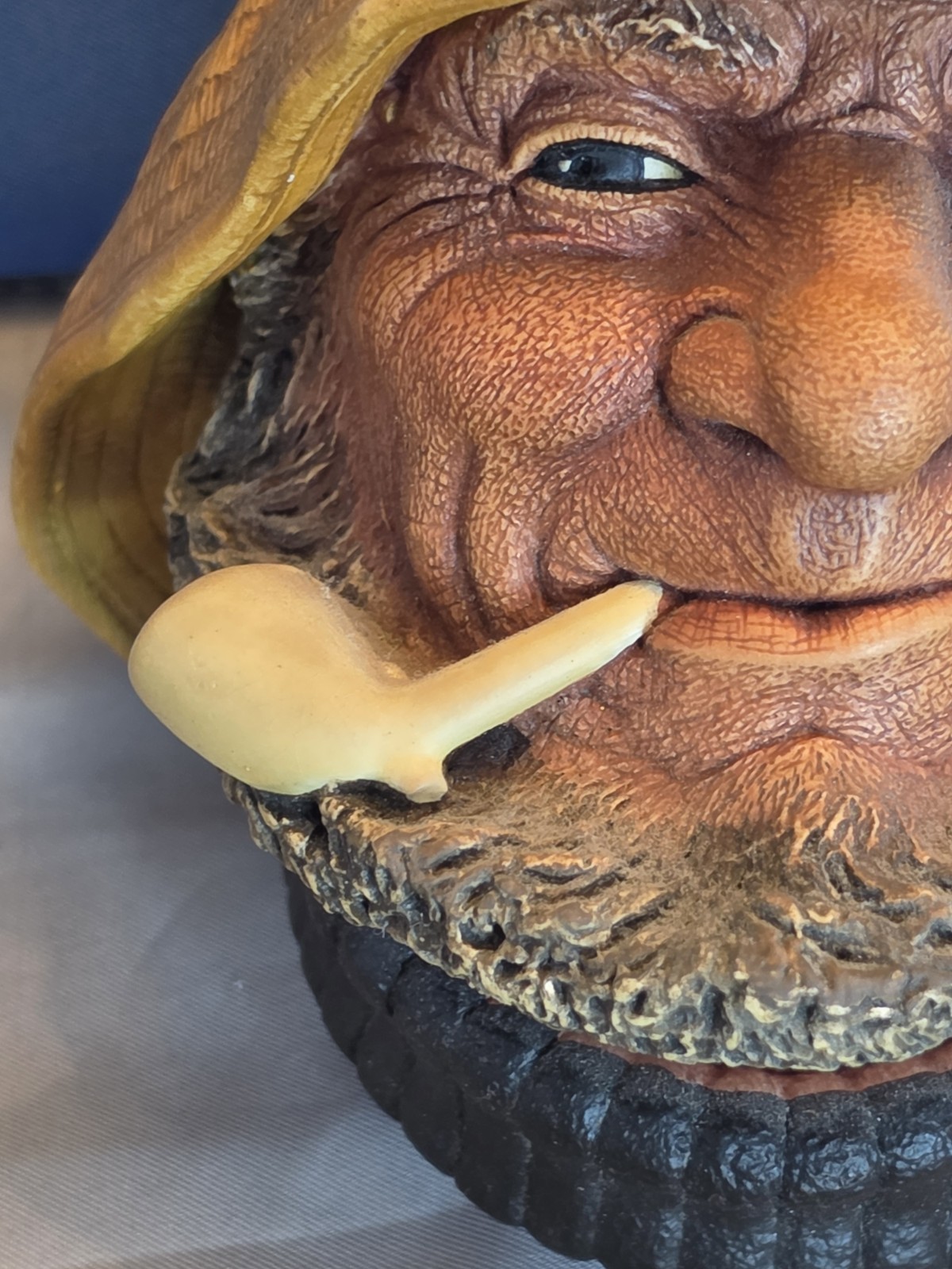 Vintage 1971 BOSSONS Chalkware “Old Salt” Wall Hanger Head Sculpture 5″