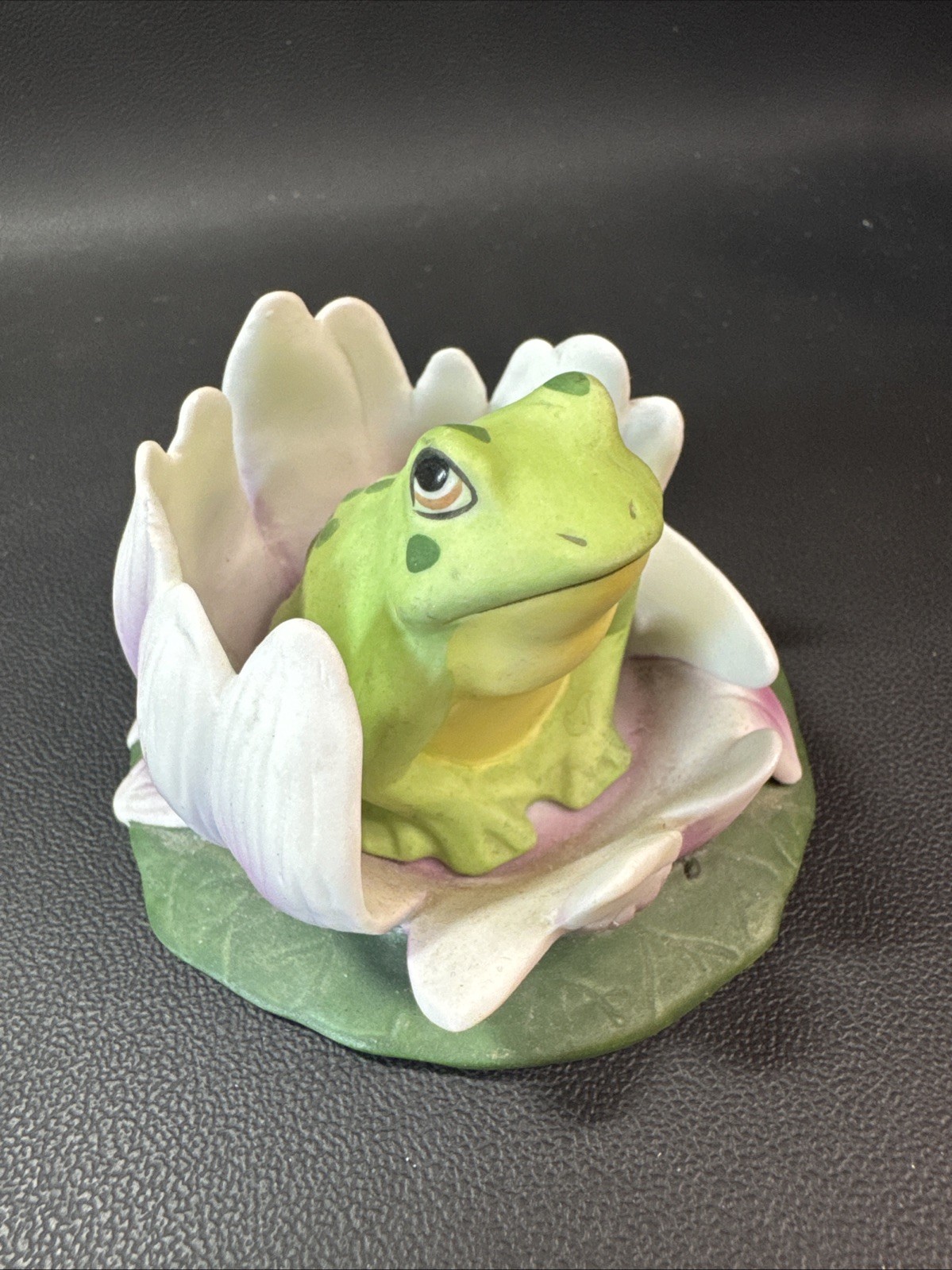 2 Piece Woodland Surprises Frog In Lilly Pad Figurine Jacqueline B Smith © Frank