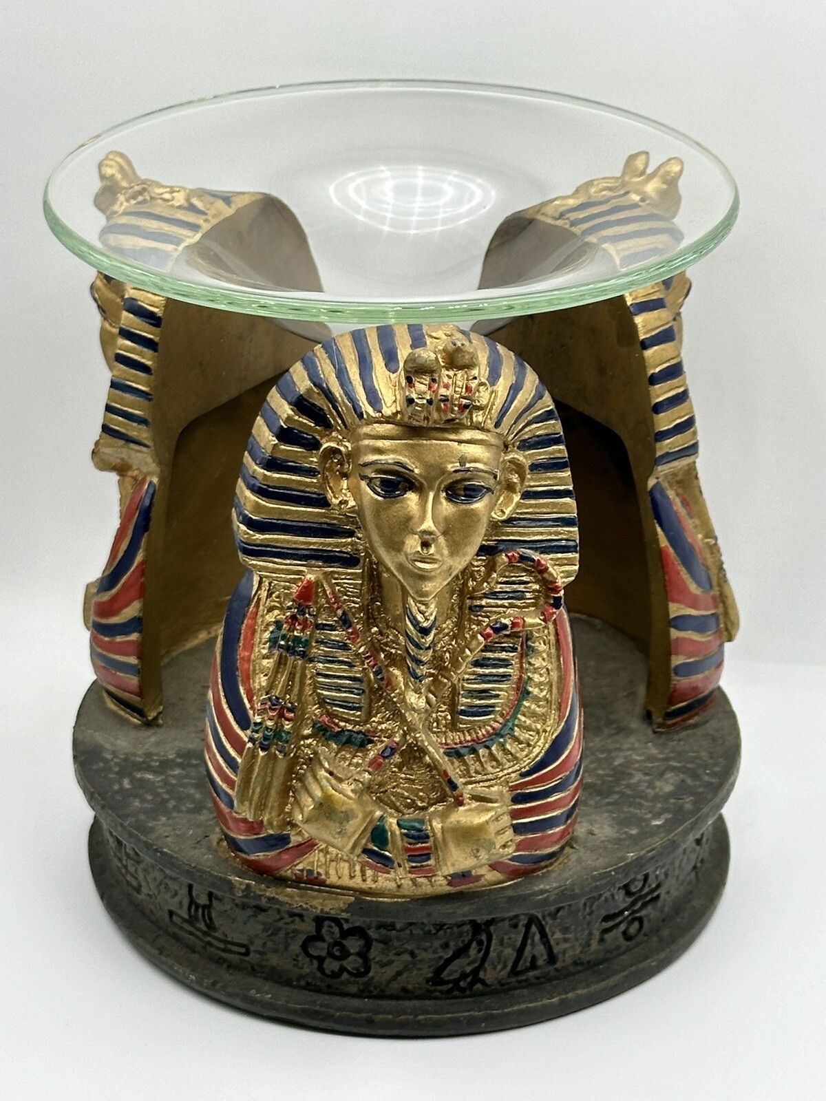 Egyptian King Tut Pharaoh Decorative Candle Holder Sented Wax Melt Warmer