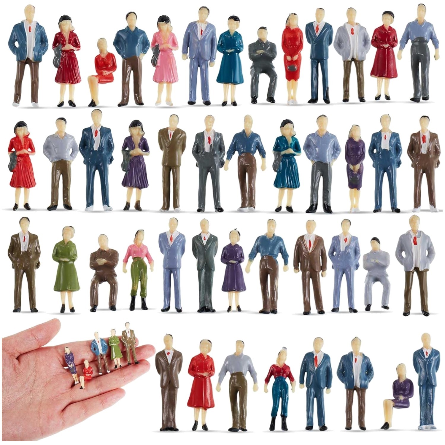 240 Mini People Figurines 1:50 Scale Models