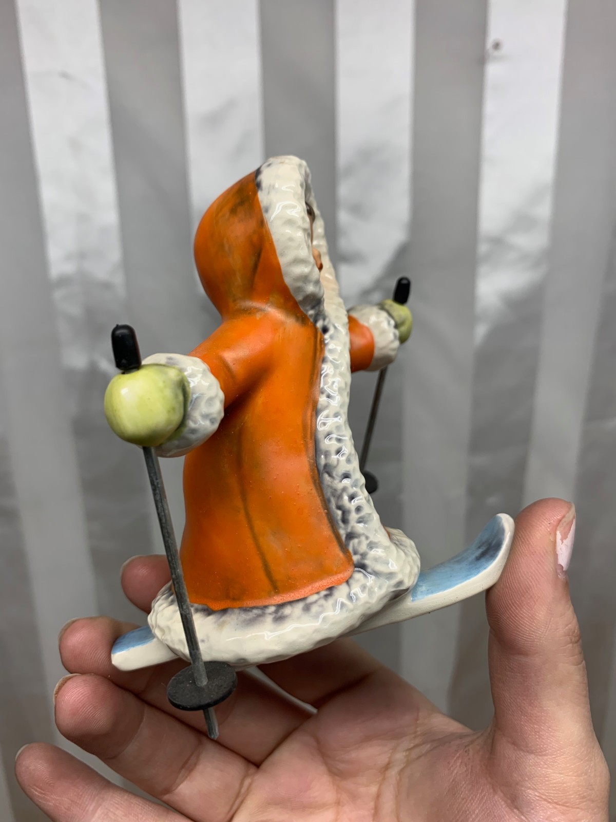 Vintage Goebel Hummel Figurines Winter Wonderland Skier Sledding TMK-6 1979-1990