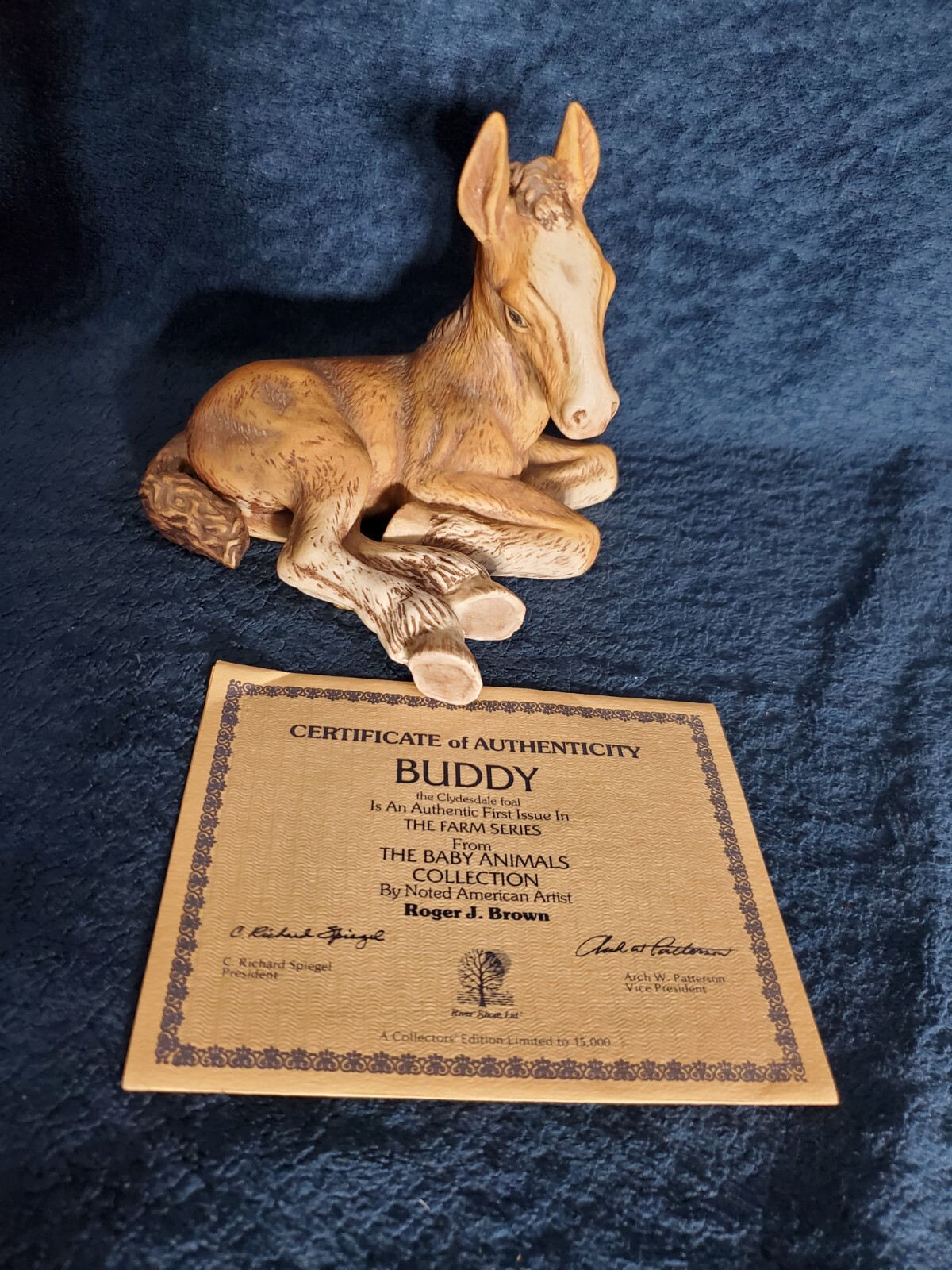 Roger J. Brown Porcelain Sculpture Figurine – Buddy The Clydesdale Foal