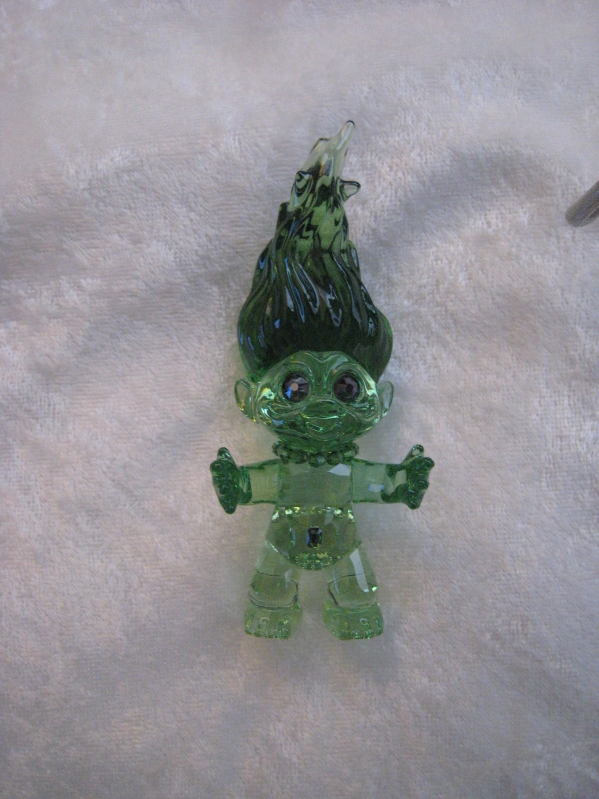 Swarovski/DreamWorks Color Green Crystal Figurine “Good Luck Troll ” 2024 MIB