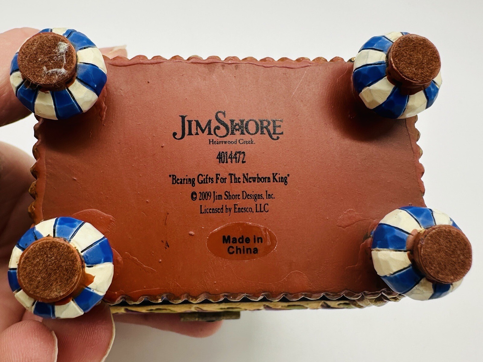 2009 Jim Shore Bearing Gifts For The Newborn King Nativity Hinged Box 4014472
